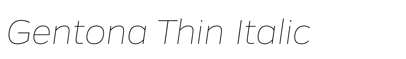 Gentona Thin Italic